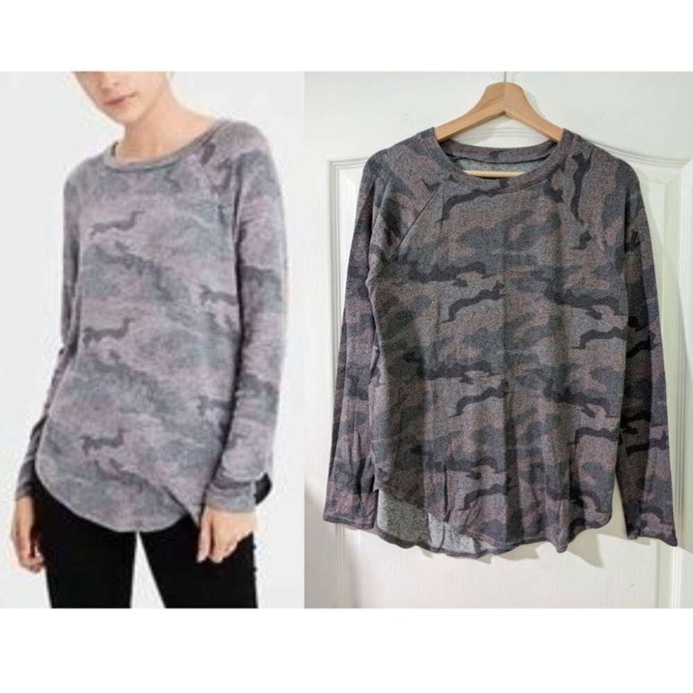 American Eagle | Soft & Sexy Plush Camo Longsleeve Tee